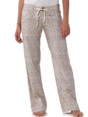 PATAGONIA Island Hemp Pants Ikat Print Sz 2 Hemp Organic Cotton